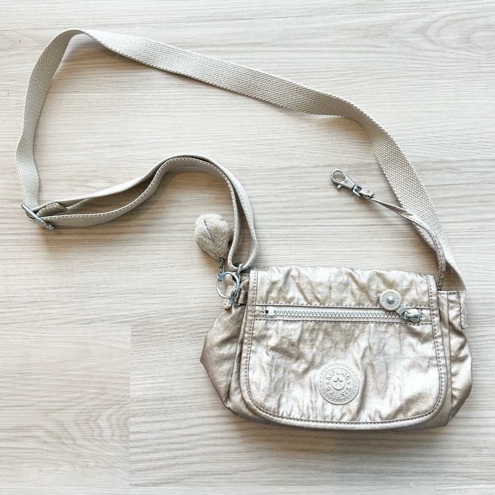 Kipling Crossbody Bag in Light Beige - Picture 2 of 8